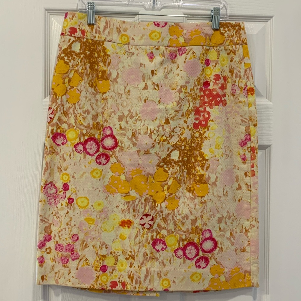 EUC J. Crew floral skirt
